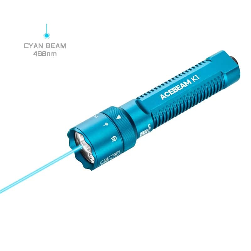 Acebeam K1 EDC Flashlight: Three Light Sources with Cyan Beam 488nm - Image 2