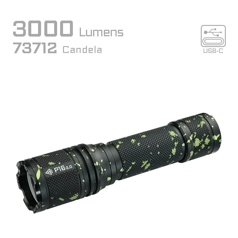 Acebeam P16 2.0 Dual Tail Switch Tactical Flashlight - Image 3