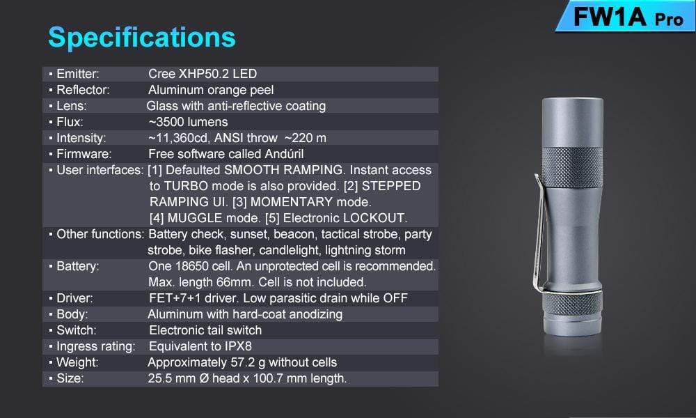 Lumintop FW1A Pro - Image 2