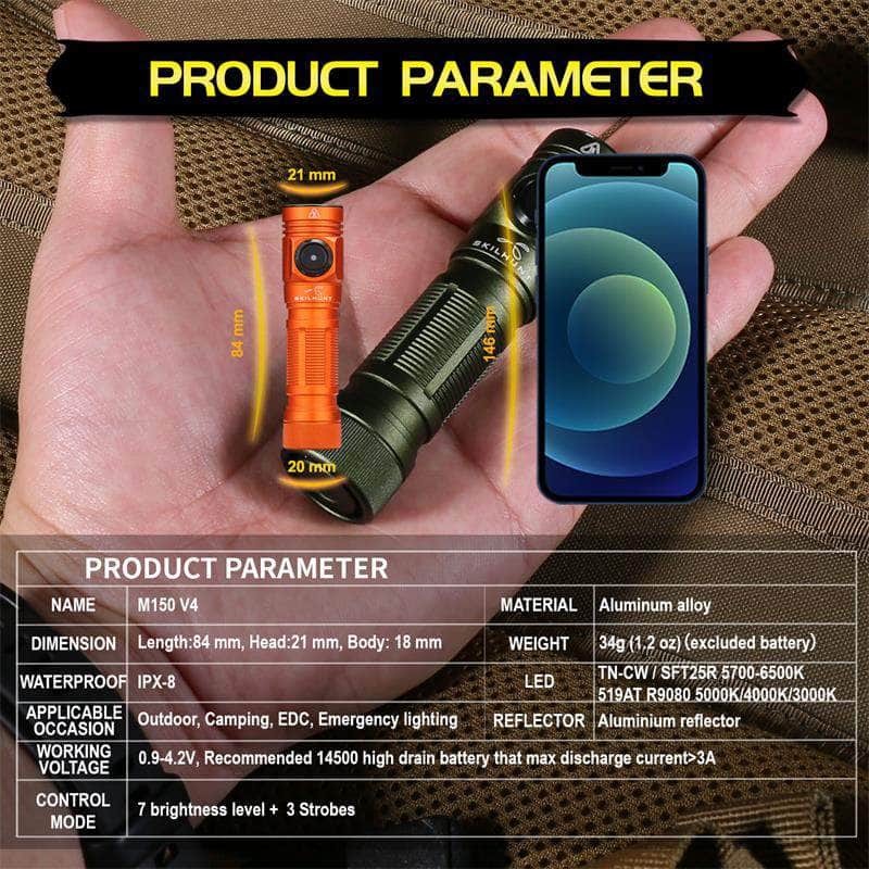 Skilhunt M150 V4 EDC AA 14500 USB - Image 10